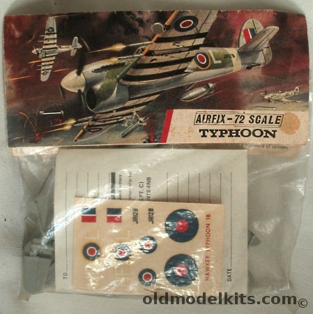 Airfix 1/72 Hawker Typhoon IB - T3 Bagged, 107 plastic model kit
